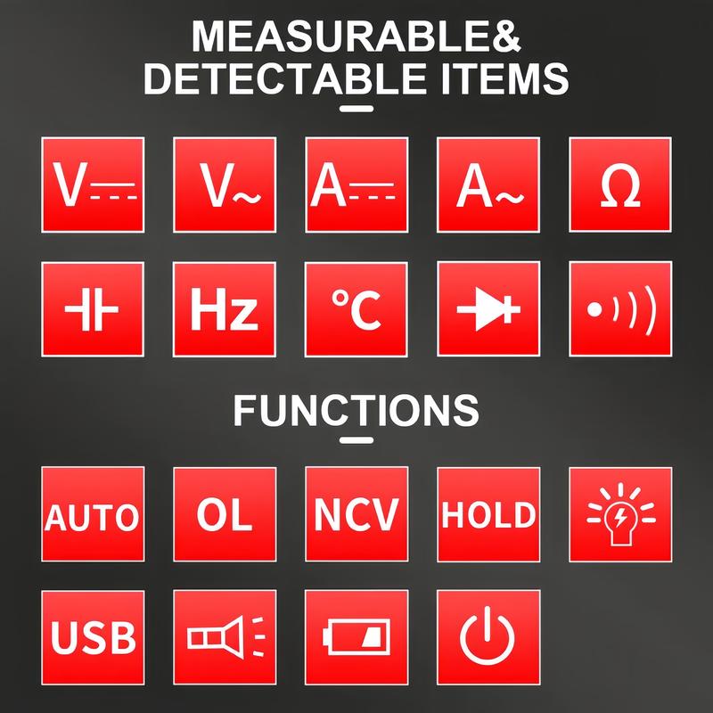 True RMS 6000-Count Digital Multimeter – Auto-Ranging Voltmeter for Home, Auto & Industrial Use