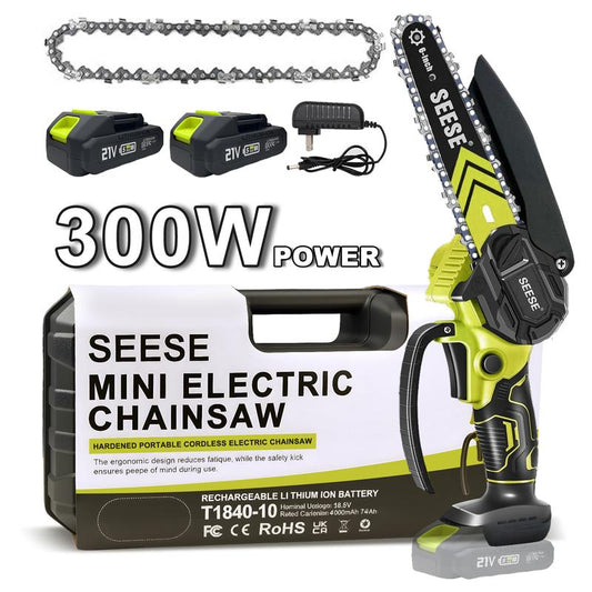 Portable SEESE Electric Chainsaw – Cordless Brushless Pruning Saw for Garden Trimming, Firewood Cutting & Outdoor Home Maintenance