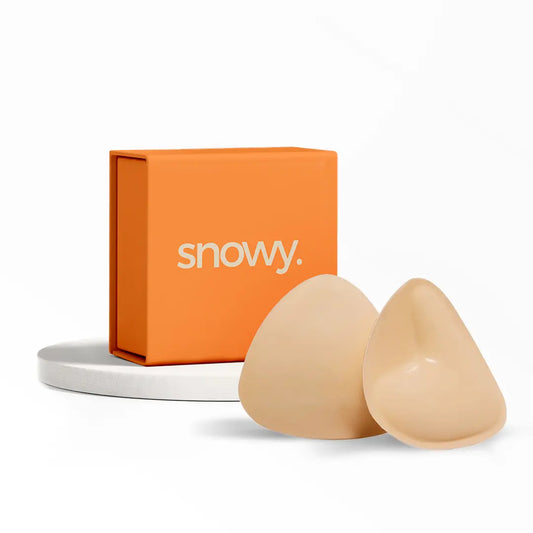 SNOWY Sticky Bra Inserts for Instant Lift & Volume, Washable & Reusable Adhesive Breast Pads, Invisible Outfit Enhancer