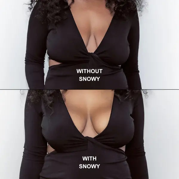SNOWY Sticky Bra Inserts for Instant Lift & Volume, Washable & Reusable Adhesive Breast Pads, Invisible Outfit Enhancer