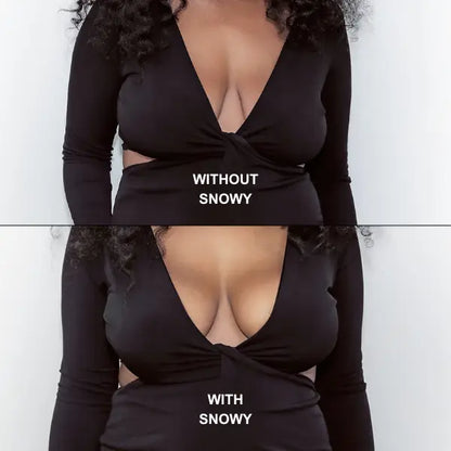 SNOWY Sticky Bra Inserts for Instant Lift & Volume, Washable & Reusable Adhesive Breast Pads, Invisible Outfit Enhancer