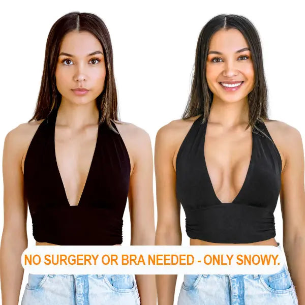 SNOWY Sticky Bra Inserts for Instant Lift & Volume, Washable & Reusable Adhesive Breast Pads, Invisible Outfit Enhancer