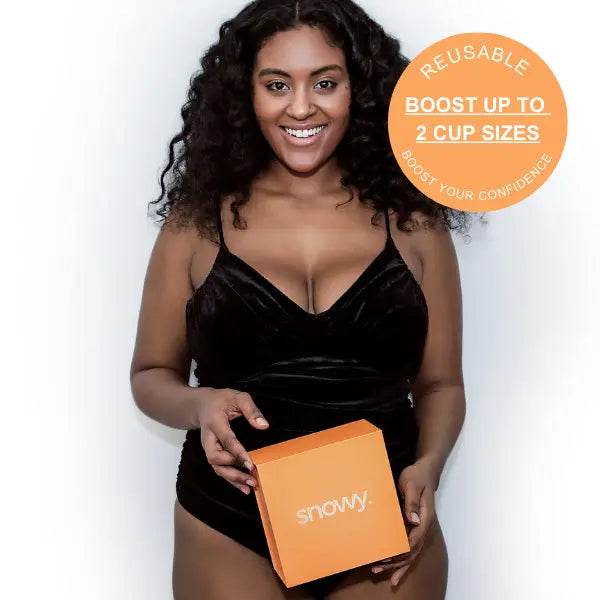 SNOWY Sticky Bra Inserts for Instant Lift & Volume, Washable & Reusable Adhesive Breast Pads, Invisible Outfit Enhancer