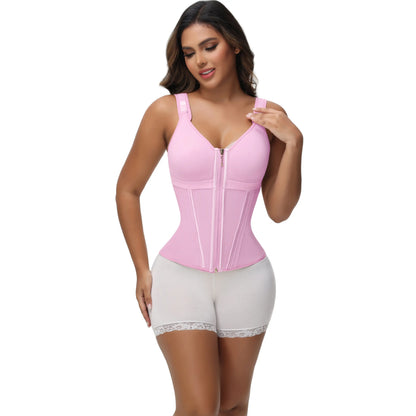 SHAPSHE Women’s Waist Shapewear with Bra, Adjustable Shoulder Straps, Tummy Control & Posture Support Body Shaper for Workout