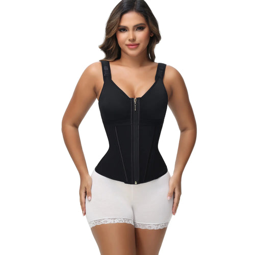 SHAPSHE Women’s Waist Shapewear with Bra, Adjustable Shoulder Straps, Tummy Control & Posture Support Body Shaper for Workout