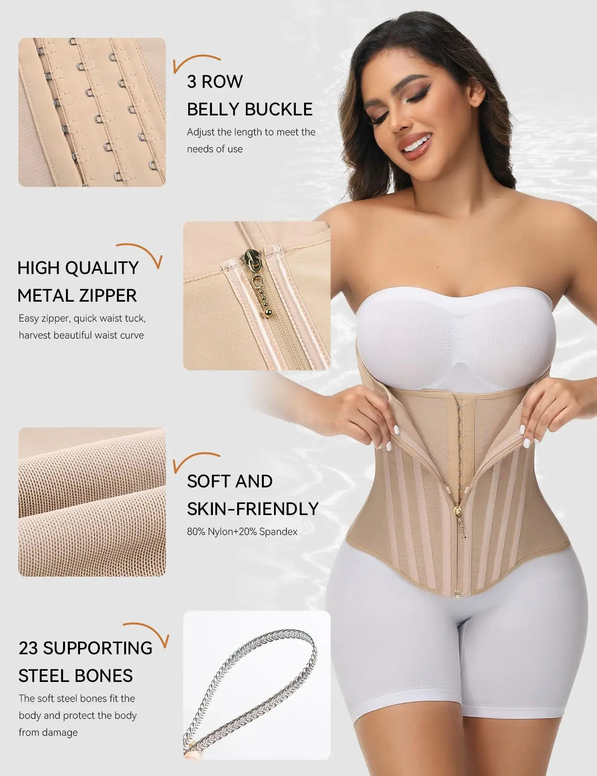 SHAPSHE Women’s Waist Shapewear Corset, Tummy Control Belly Band for Workout, Gym & Sports