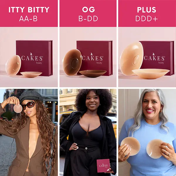 CAKES Medical-Grade Silicone Nip Nook Covers, Reusable & Adhesive-Free Sticky Circles, Seamless Invisible Bra Inserts for Women