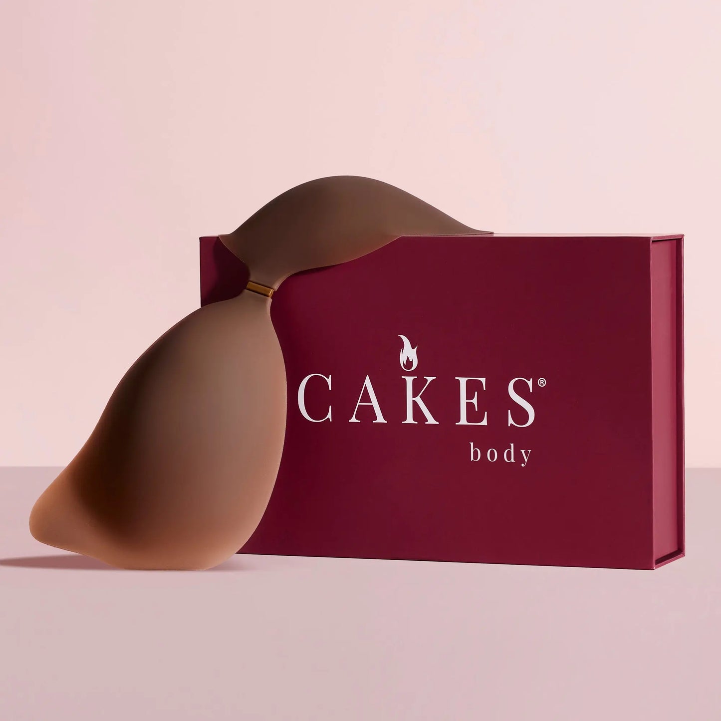 CAKES Body Silicone Cleavage Bra, Seamless Push-Up Support with Matte Finish, Reusable Invisible Bra for Strapless Dresses & Backless Styles
