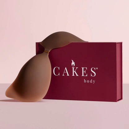 CAKES Body Silicone Cleavage Bra, Seamless Push-Up Support with Matte Finish, Reusable Invisible Bra for Strapless Dresses & Backless Styles