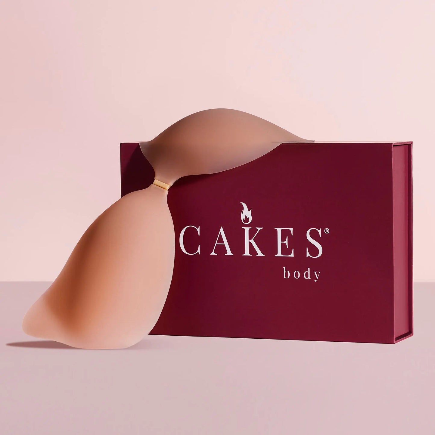 CAKES Body Silicone Cleavage Bra, Seamless Push-Up Support with Matte Finish, Reusable Invisible Bra for Strapless Dresses & Backless Styles