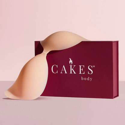 CAKES Body Silicone Cleavage Bra, Seamless Push-Up Support with Matte Finish, Reusable Invisible Bra for Strapless Dresses & Backless Styles