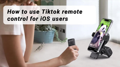 Wireless TikTok Scrolling Remote – Phone Stand with Bluetooth Page Turner, Camera Shutter & Video Recording Control for iPhone & Android
