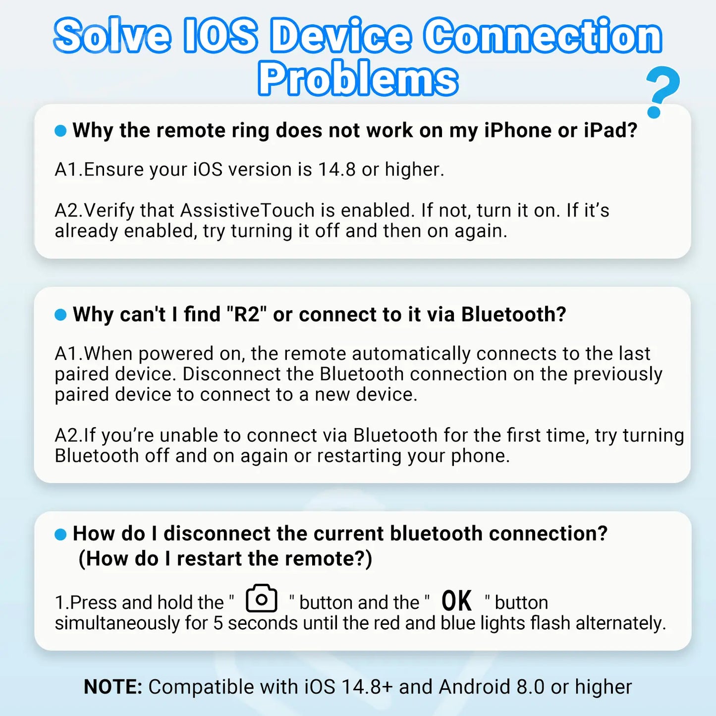 Bluetooth TikTok Scrolling Ring – Wireless Page Turner, Camera Shutter Remote for iPhone, Android, Kindle App & Video Recording