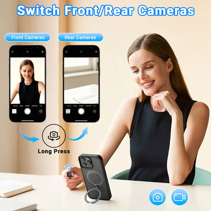 Bluetooth TikTok Scrolling Ring – Wireless Page Turner, Camera Shutter Remote for iPhone, Android, Kindle App & Video Recording